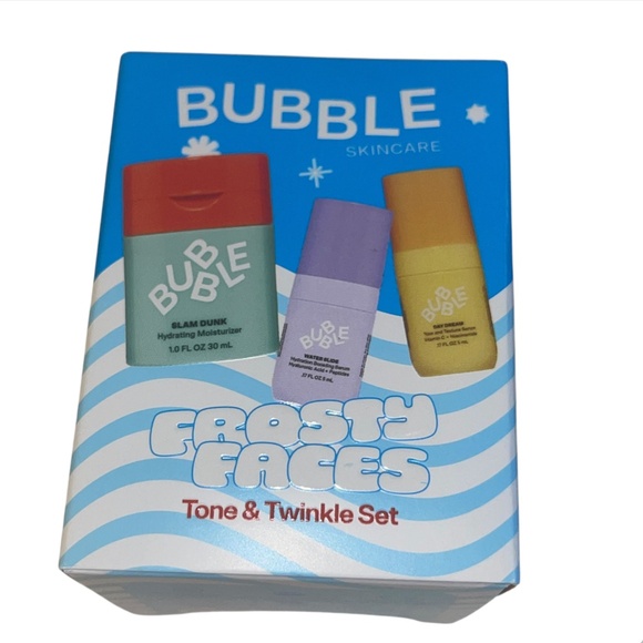 Lot of 2 New Bubble Skincare Tone and Twinkle Frosty Faces Holiday Gift Set - Picture 7 of 10